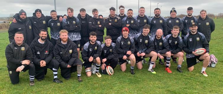 Pembroke Dock Harlequins - who battled hard in defeat. Picture Bill Carne